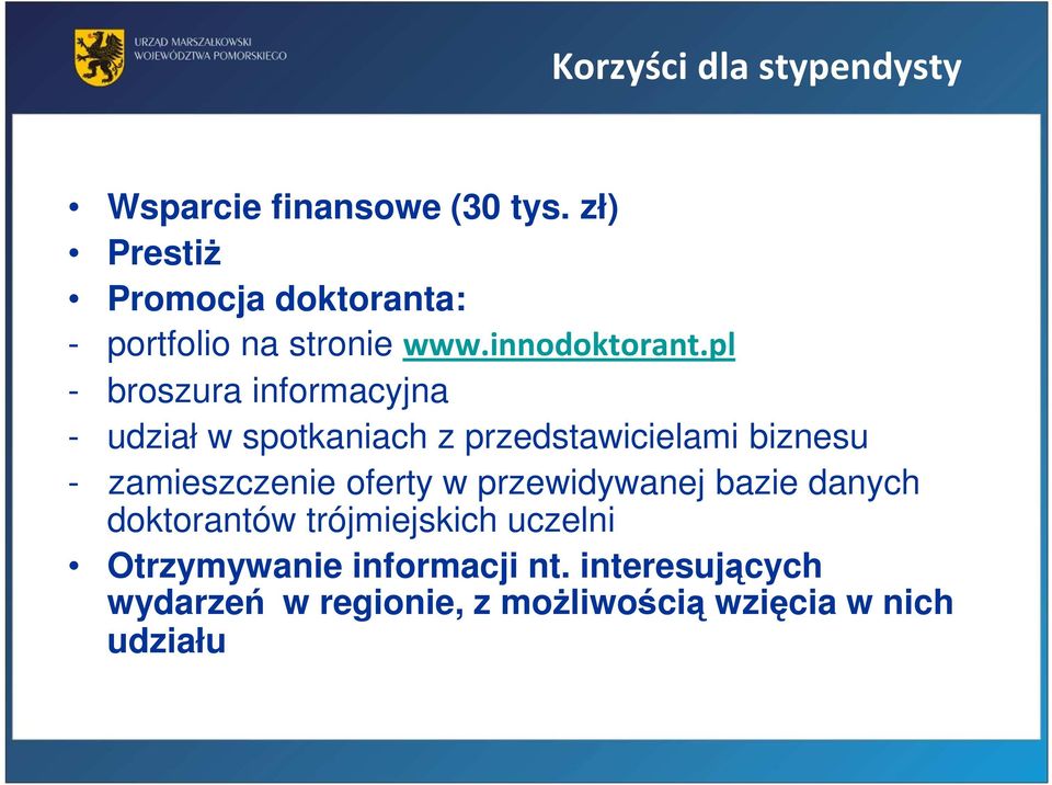 pl - broszura informacyjna - udział w spotkaniach z przedstawicielami biznesu - zamieszczenie