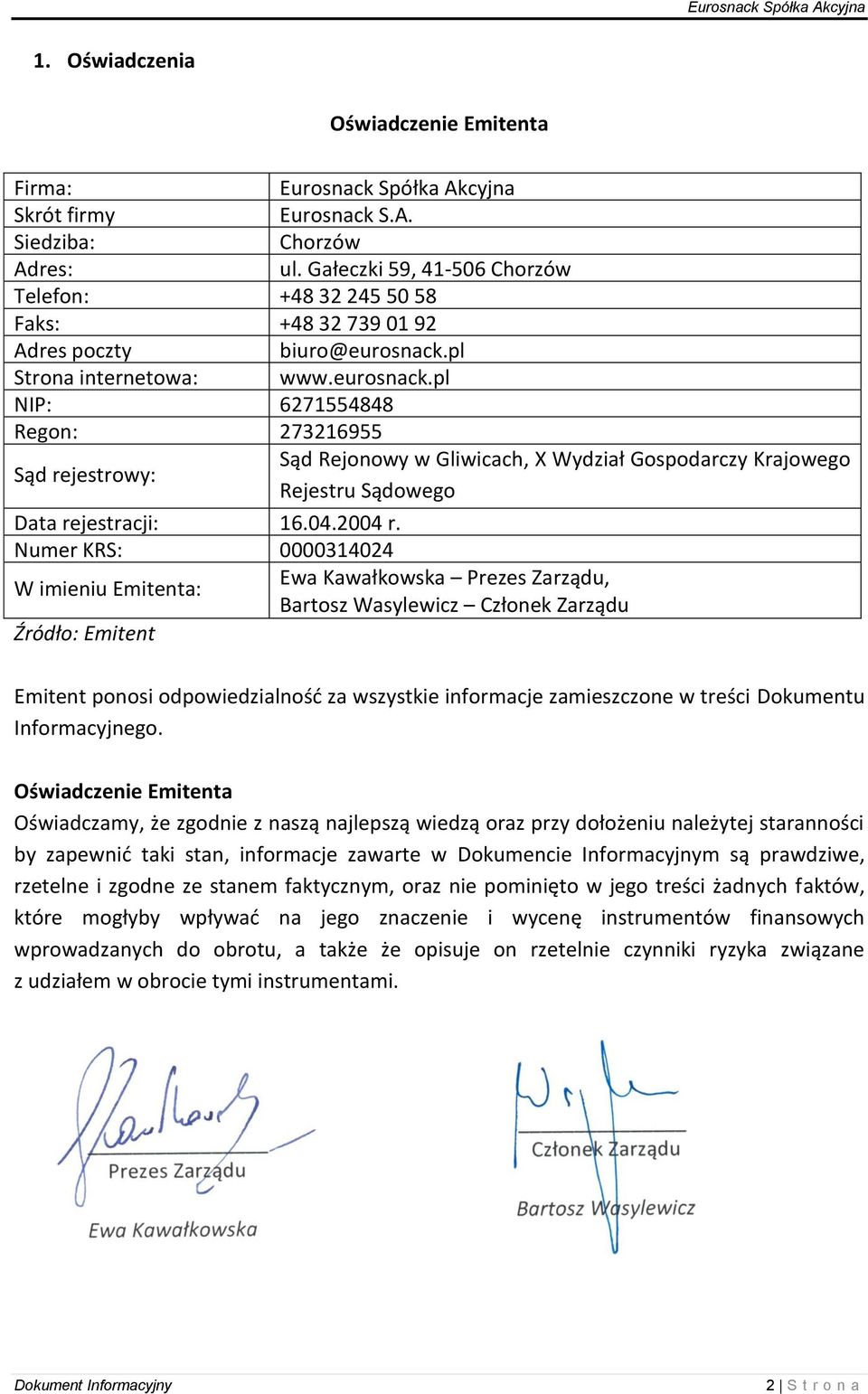 pl elektronicznej: Strona internetowa: www.eurosnack.