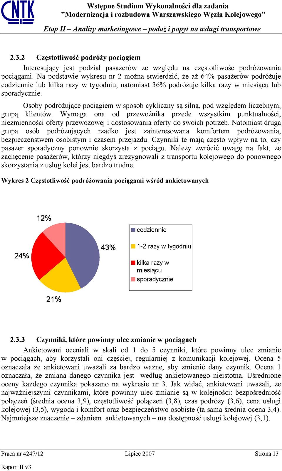 Osoby podróżujące pociągiem w sposób cykliczny są silną, pod względem liczebnym, grupą klientów.