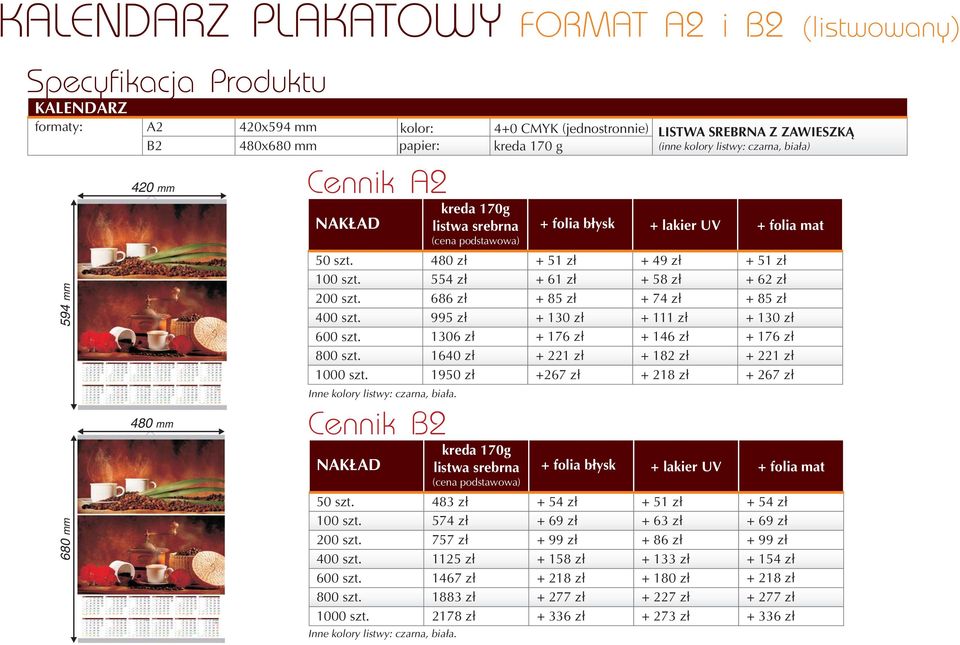 listwy: czarna, biała. B2 600 szt. 800 szt.