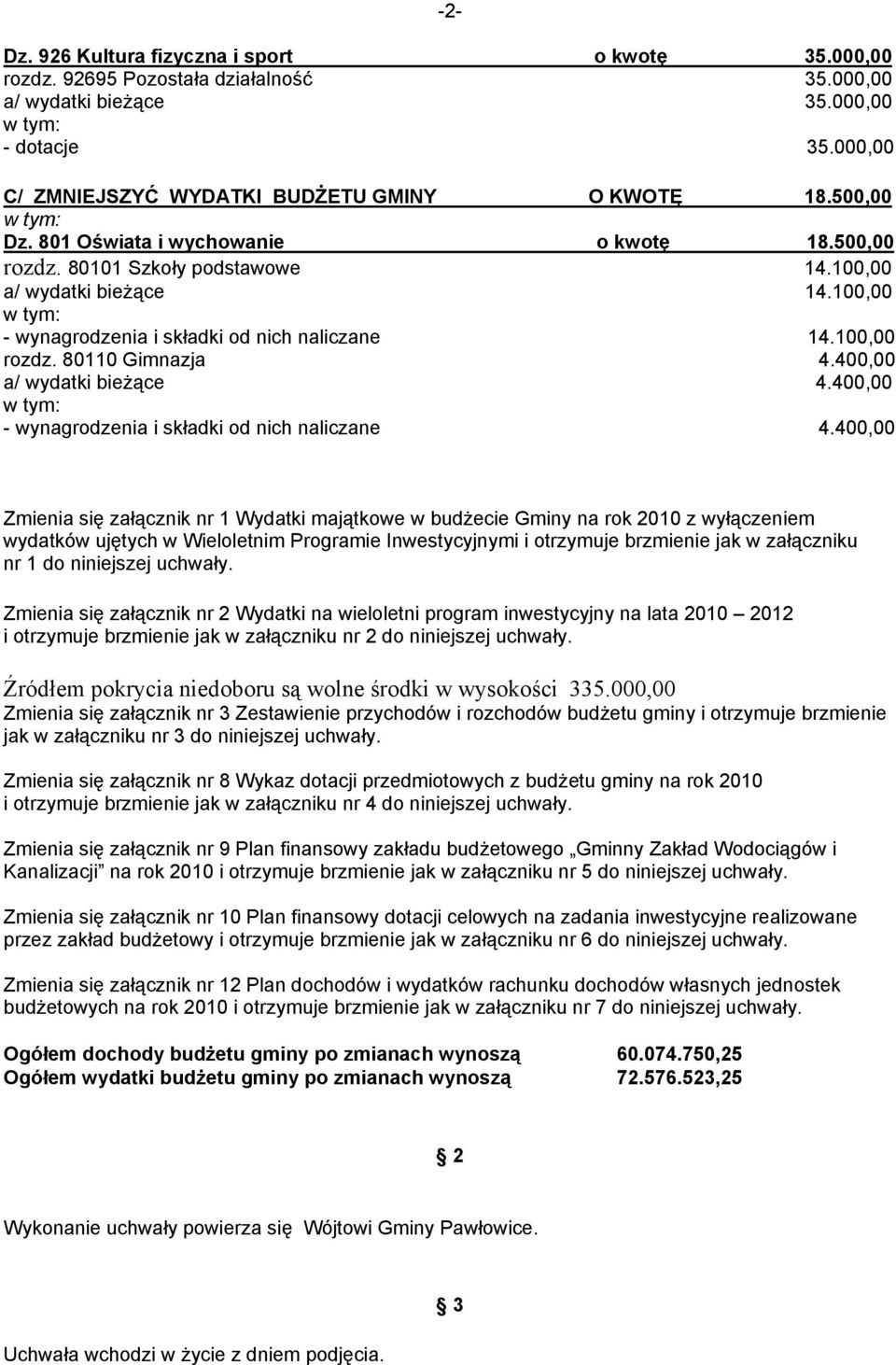 80110 Gimnazja 4.400,00 a/ wydatki bieżące 4.400,00 - wynagrodzenia i składki od nich naliczane 4.