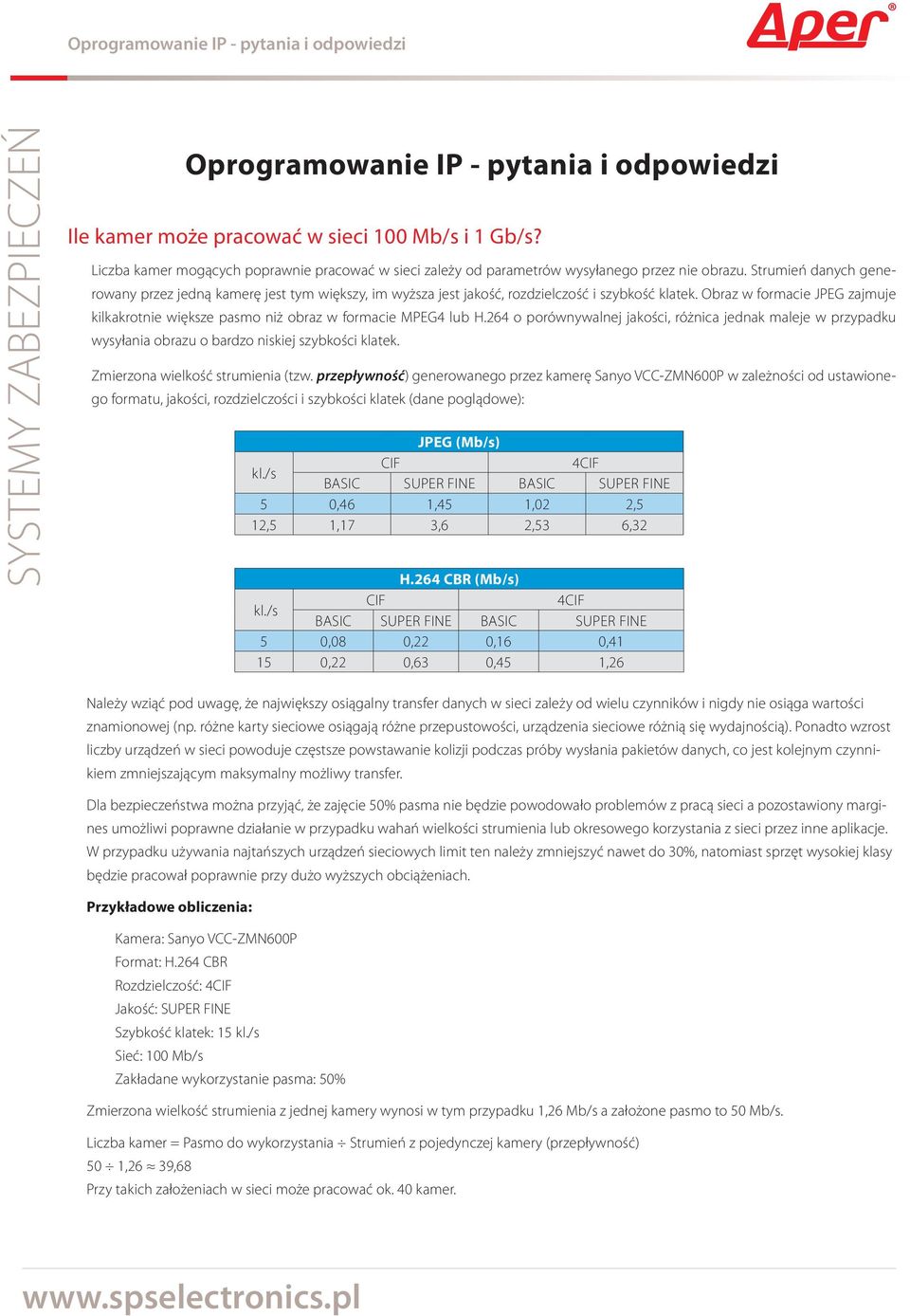 Obraz w formacie JPEG zajmuje kilkakrotnie większe pasmo niż obraz w formacie MPEG4 lub H.264 o porównywalnej jakości, różnica jednak maleje w przypadku wysyłania obrazu o bardzo niskiej szybkości.