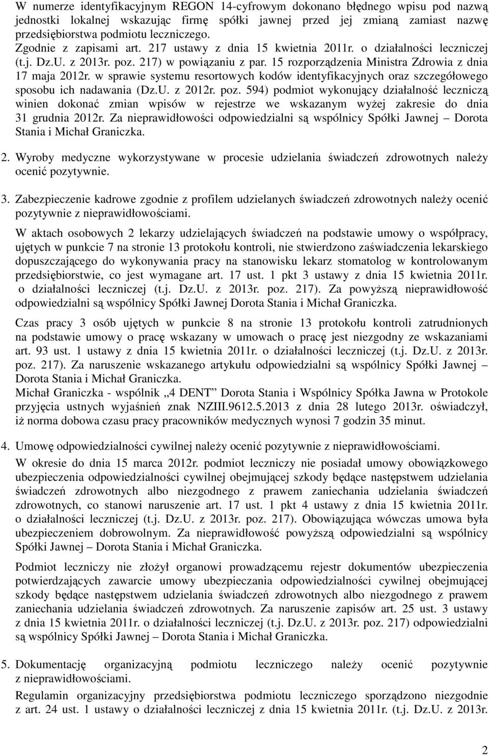 w sprawie systemu resortowych kodów identyfikacyjnych oraz szczegółowego sposobu ich nadawania (Dz.U. z 2012r. poz.