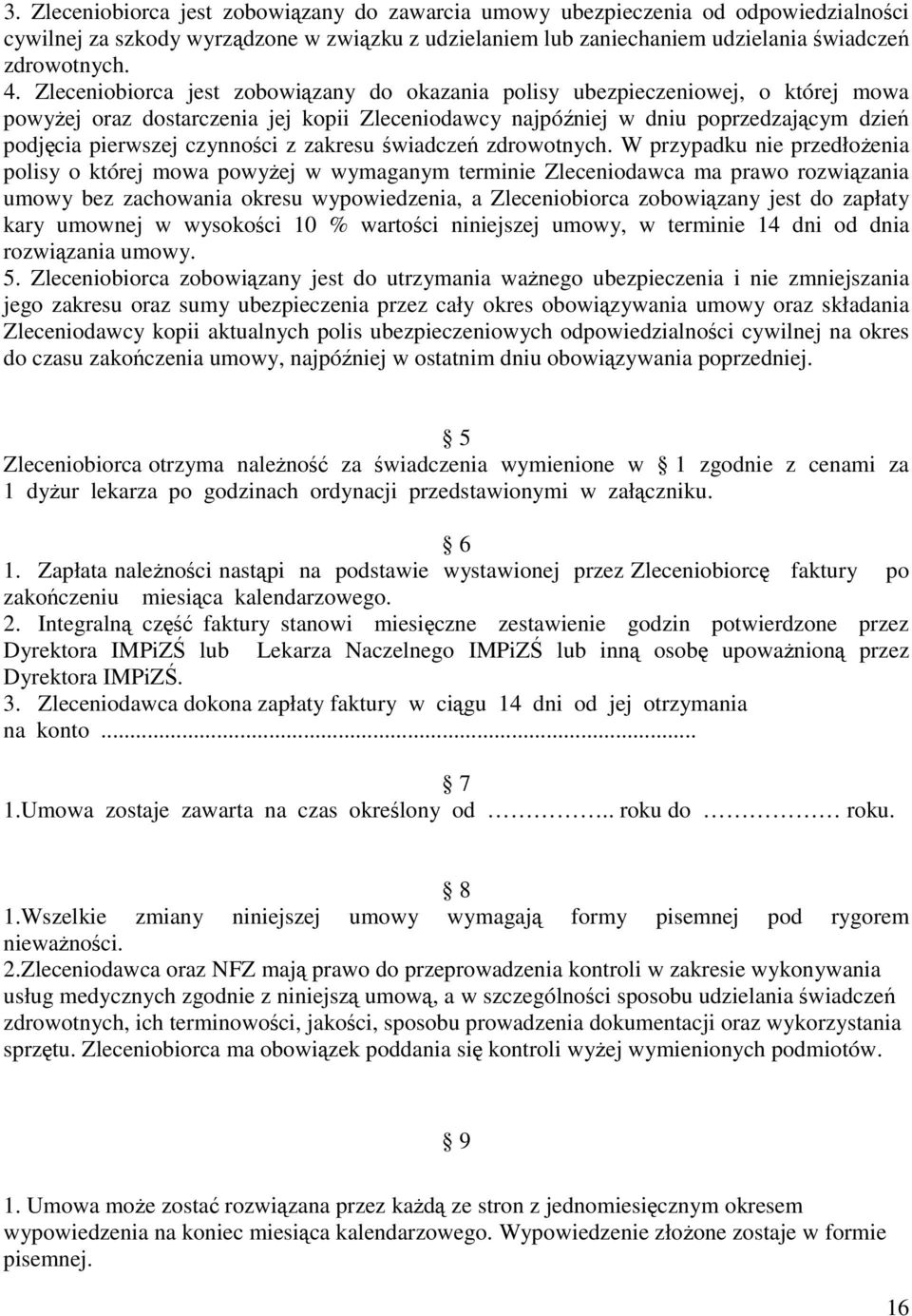 czynności z zakresu świadczeń zdrowotnych.