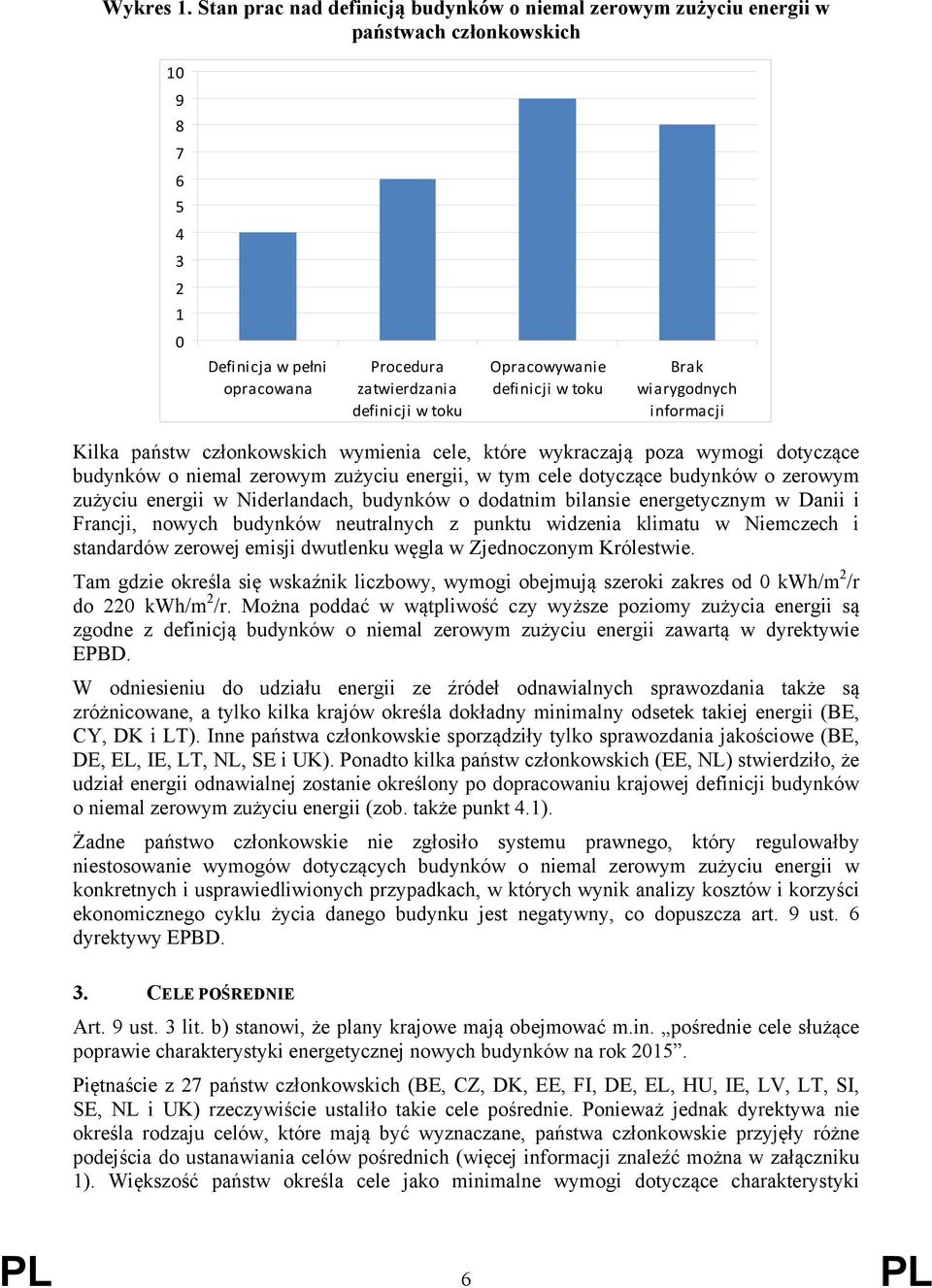 definicji w toku Brak wiarygodnych informacji Kilka państw członkowskich wymienia cele, które wykraczają poza wymogi dotyczące budynków o niemal zerowym zużyciu energii, w tym cele dotyczące budynków