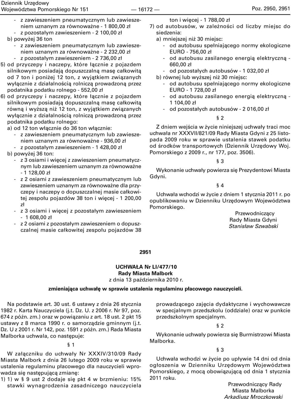 zawieszeniem uznanym za równoważne - 2 232,00 zł - z pozostałym zawieszeniem - 2 736,00 zł 5) od przyczepy i naczepy, które łącznie z pojazdem silnikowym posiadają dopuszczalną masę całkowitą od 7