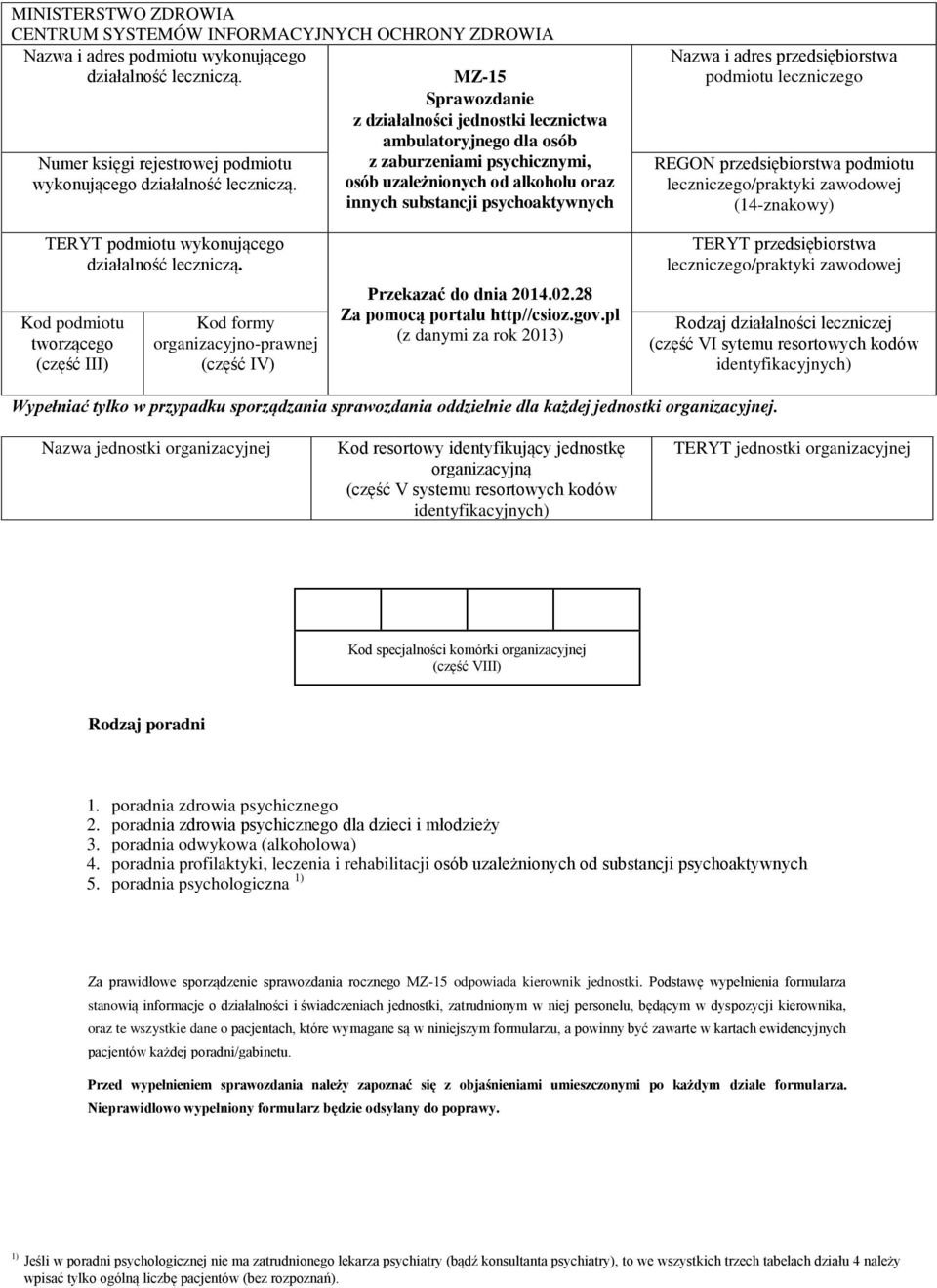 przedsiębiorstwa podmiotu leczniczego REGON przedsiębiorstwa podmiotu leczniczego/praktyki zawodowej (14-znakowy) TERYT podmiotu wykonującego działalność leczniczą.