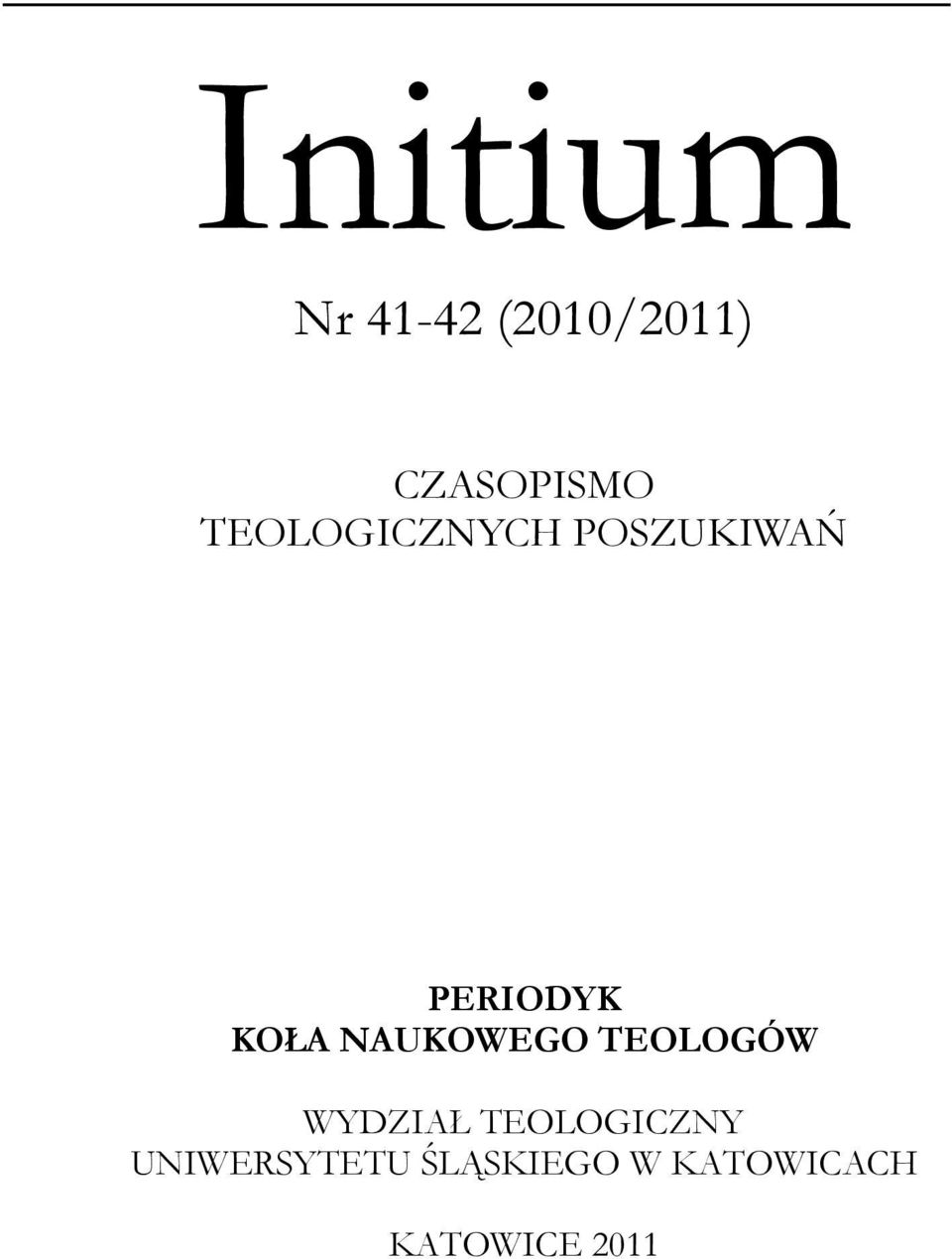 NAUKOWEGO TEOLOGÓW WYDZIAŁ TEOLOGICZNY