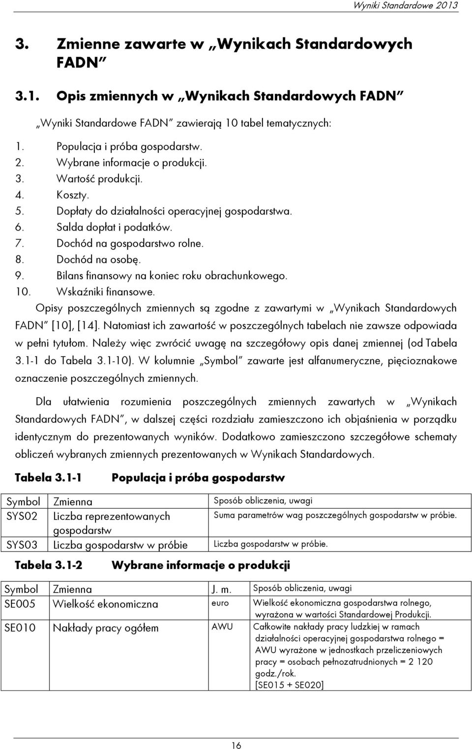 Dochód na gospodarstwo rolne. 8. Dochód na osobę. 9. Bilans finansowy na koniec roku obrachunkowego. 10. Wskaźniki finansowe.