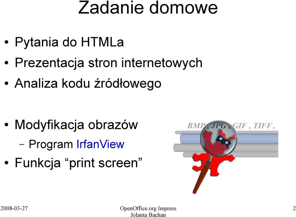 Analiza kodu źródłowego Modyfikacja