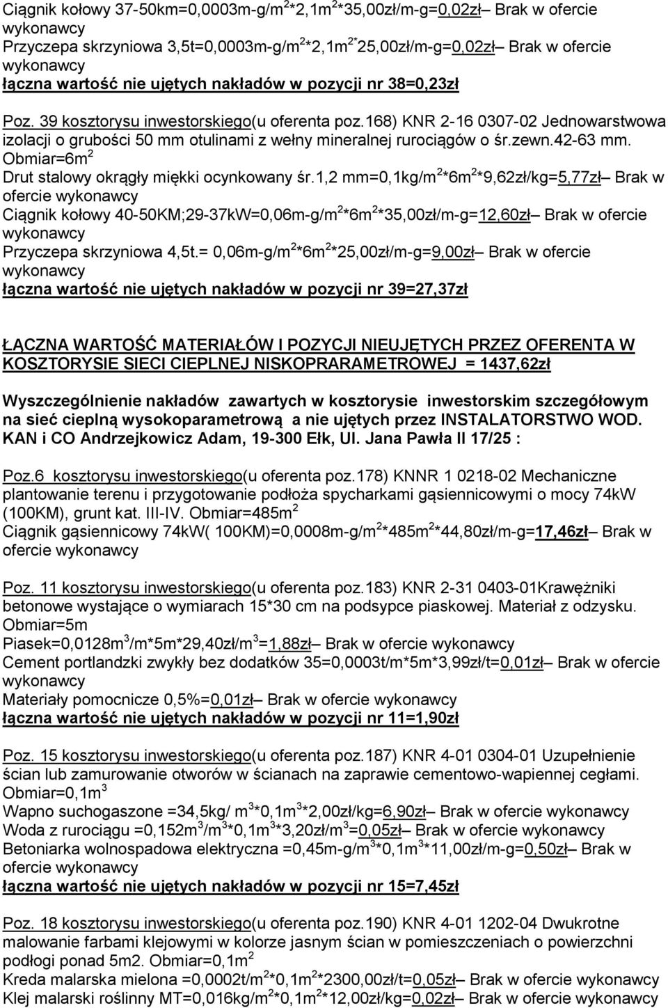 Obmiar=6m 2 Drut stalowy okrągły miękki ocynkowany śr.