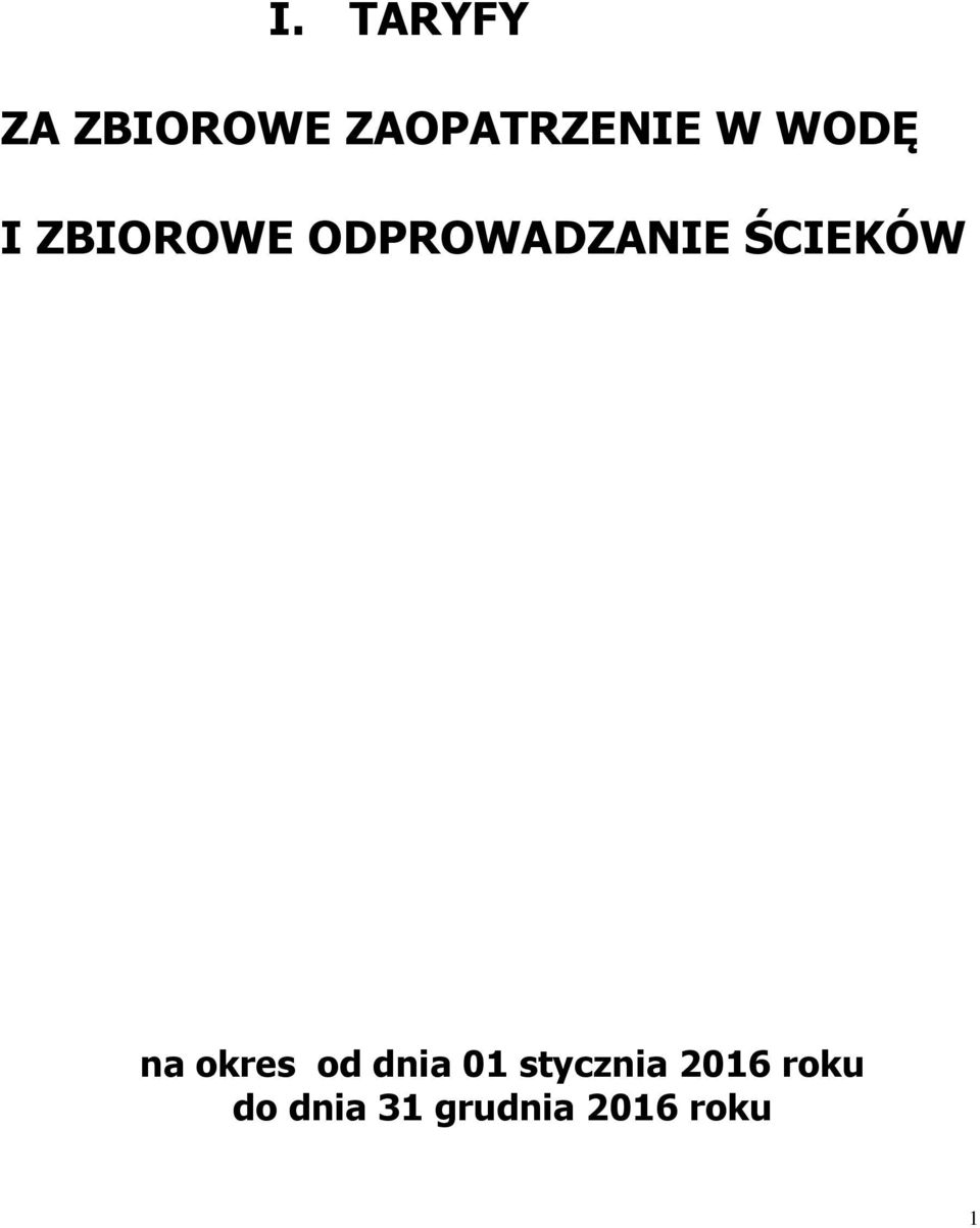 ŚCIEKÓW na okres od dnia 01