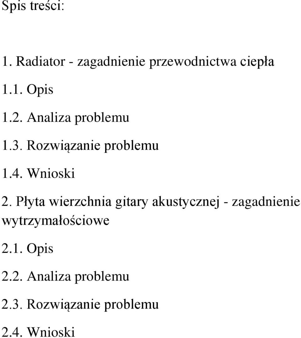 Płyta wierzchnia gitary akustycznej - zagadnienie wytrzymałościowe