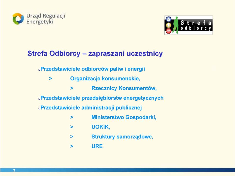 Przedstawiciele przedsiębiorstw energetycznych Przedstawiciele