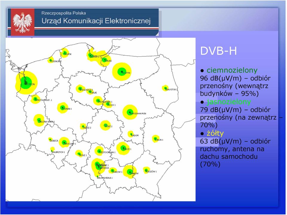 odbiór przenośny (na zewnątrz 70%) żółty 63