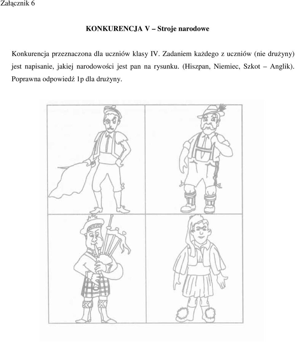 Zadaniem każdego z uczniów (nie drużyny) jest napisanie, jakiej