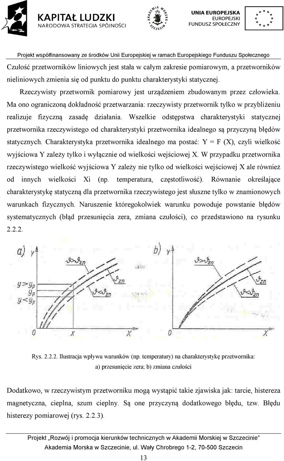 Ma ono ograniczoną dokładność przetwarzania: rzeczywisty przetwornik tylko w przybliżeniu realizuje fizyczną zasadę działania.