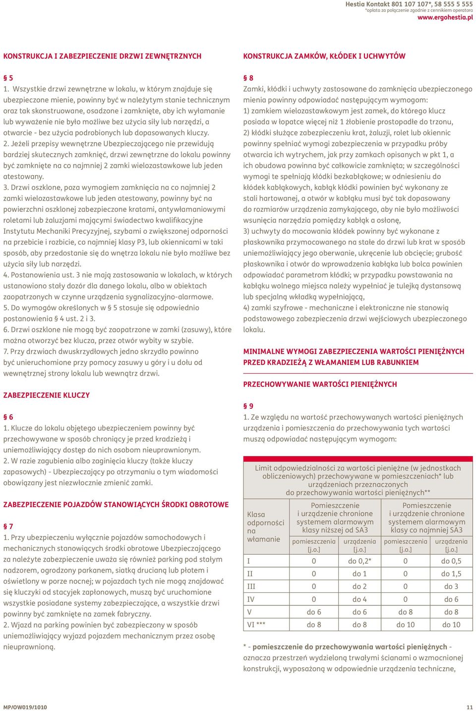 Wszystkie drzwi zewnętrzne w lokalu, w którym znajduje się ubezpieczone mienie, powinny być w należytym stanie technicznym oraz tak skonstruowane, osadzone i zamknięte, aby ich wyłamanie lub