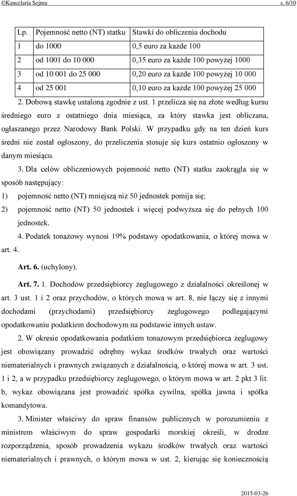 10 000 4 od 25 001 0,10 euro za każde 100 powyżej 25 000 2. Dobową stawkę ustaloną zgodnie z ust.