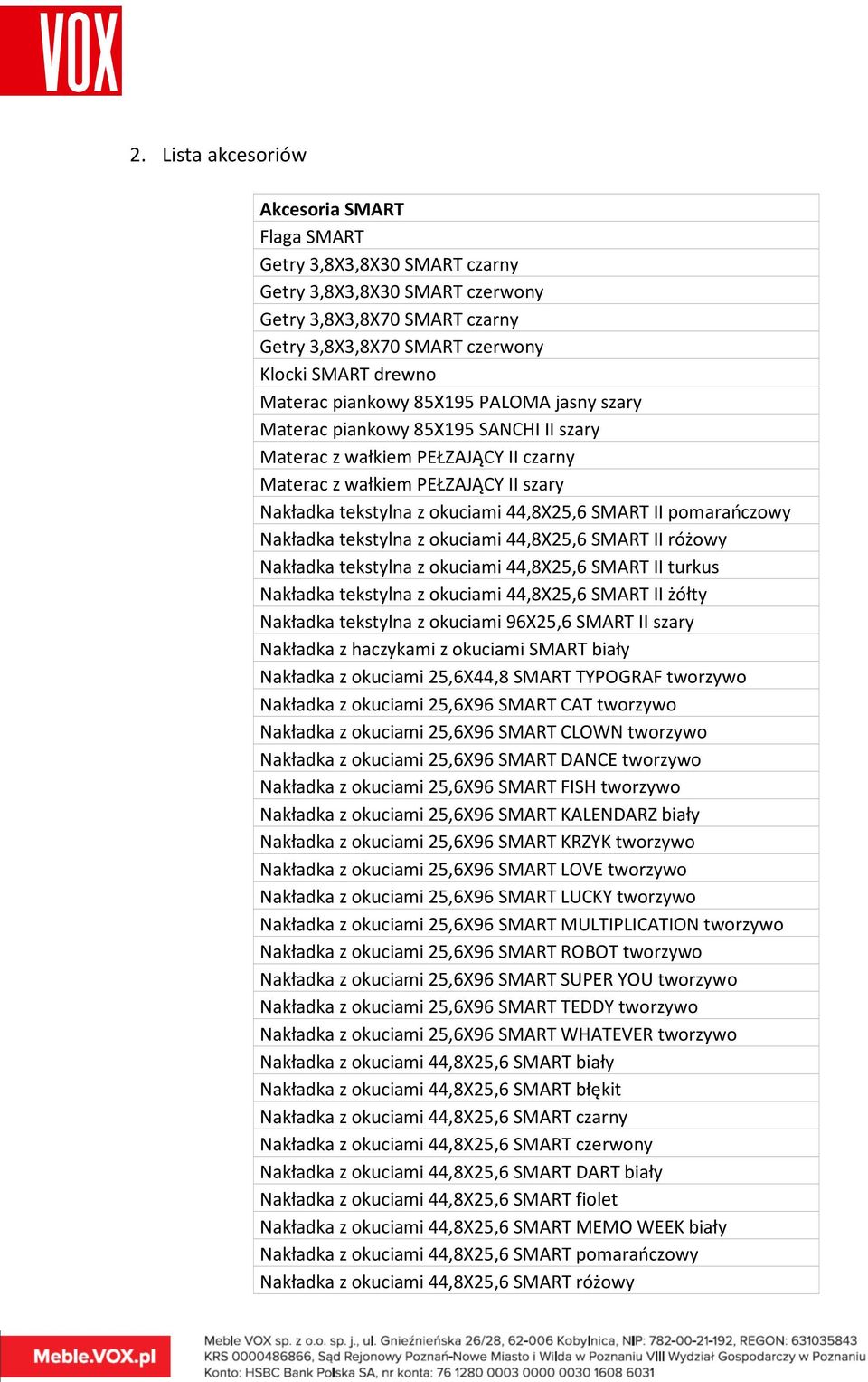 pomarańczowy Nakładka tekstylna z okuciami 44,8X25,6 SMART II różowy Nakładka tekstylna z okuciami 44,8X25,6 SMART II turkus Nakładka tekstylna z okuciami 44,8X25,6 SMART II żółty Nakładka tekstylna