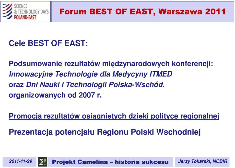 Polska-Wschód. organizowanych od 2007 r.