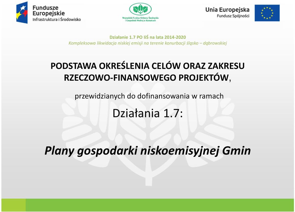 przewidzianych do dofinansowania w