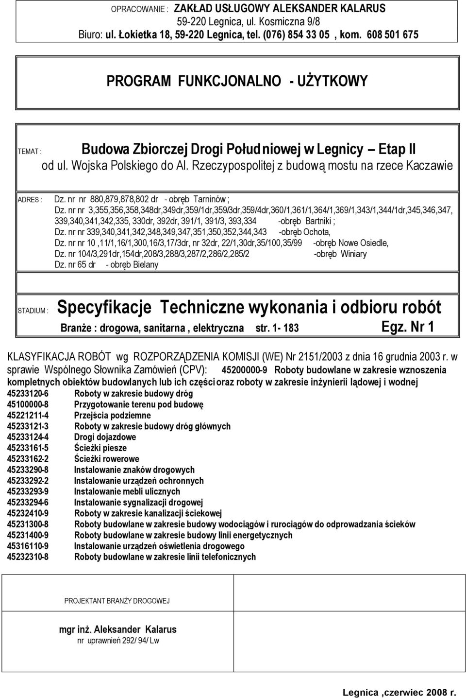 nr nr 880,879,878,802 dr - obręb Tarninów ; Dz.