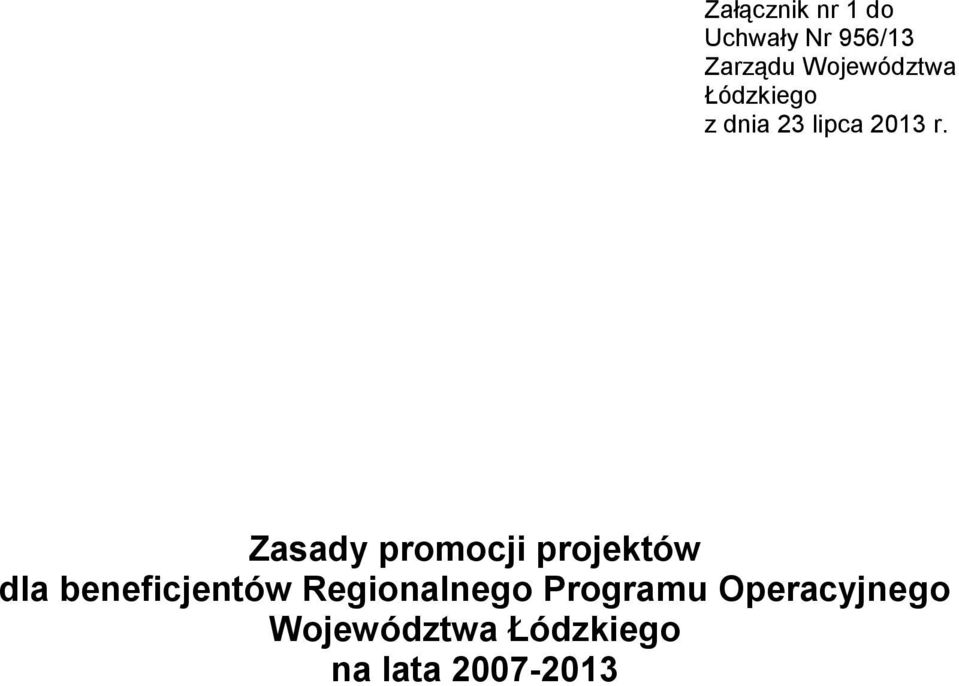 Zasady promocji projektów dla beneficjentów