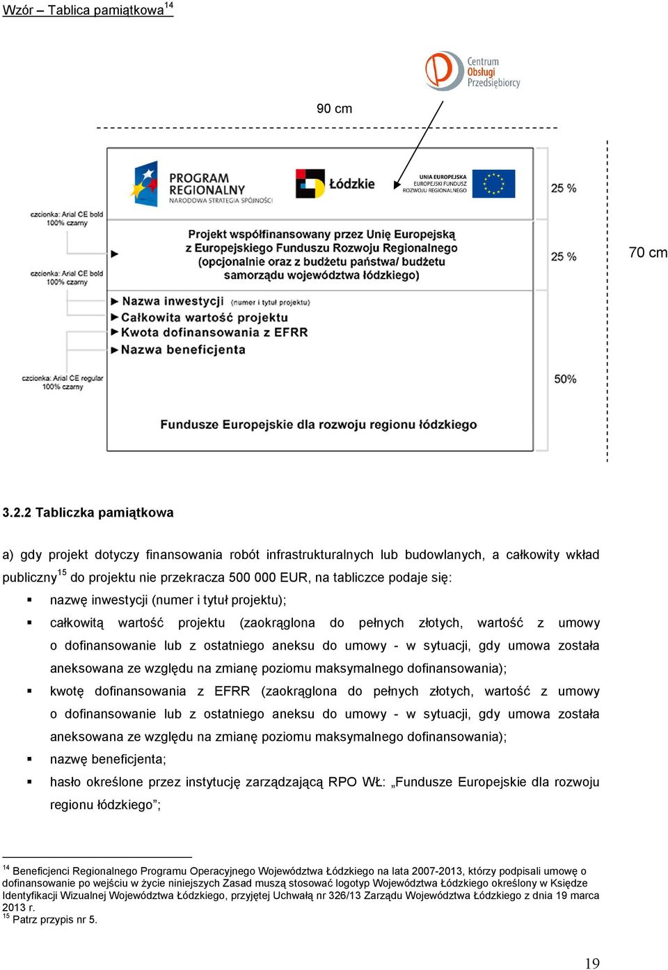 nazwę inwestycji (numer i tytuł projektu); całkowitą wartość projektu (zaokrąglona do pełnych złotych, wartość z umowy o dofinansowanie lub z ostatniego aneksu do umowy - w sytuacji, gdy umowa