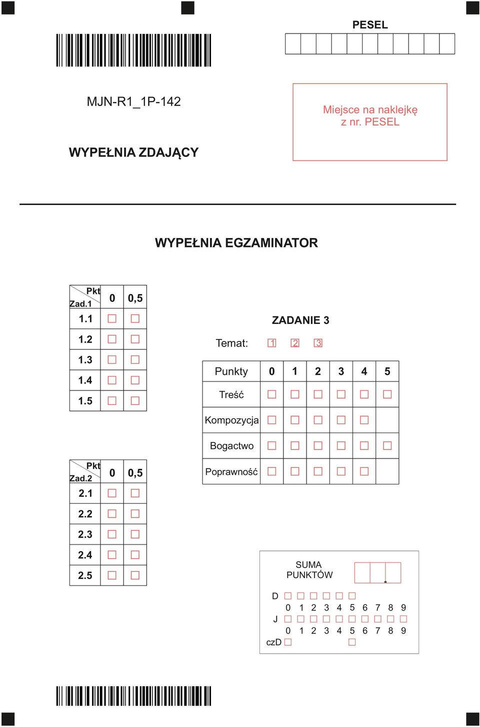 2 Temat: 1 2 3 Punkty 0 1 2 1.3 1.4 3 4 5 Treść 1.