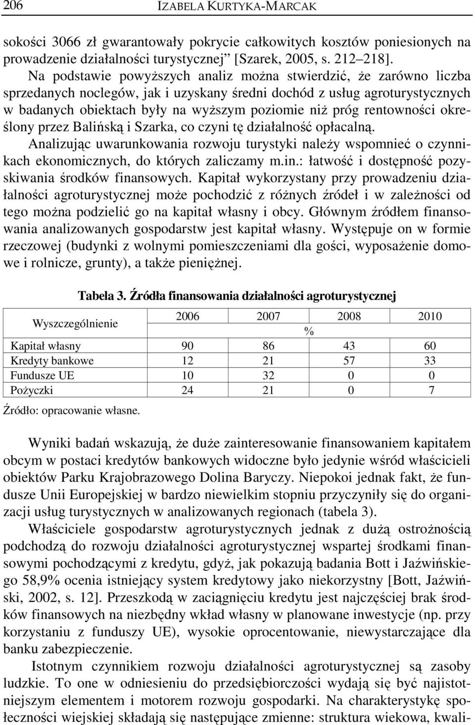 rentowności określony przez Balińską i Szarka, co czyni tę działalność opłacalną. Analizując uwarunkowania rozwoju turystyki należy wspomnieć o czynnikach ekonomicznych, do których zaliczamy m.in.