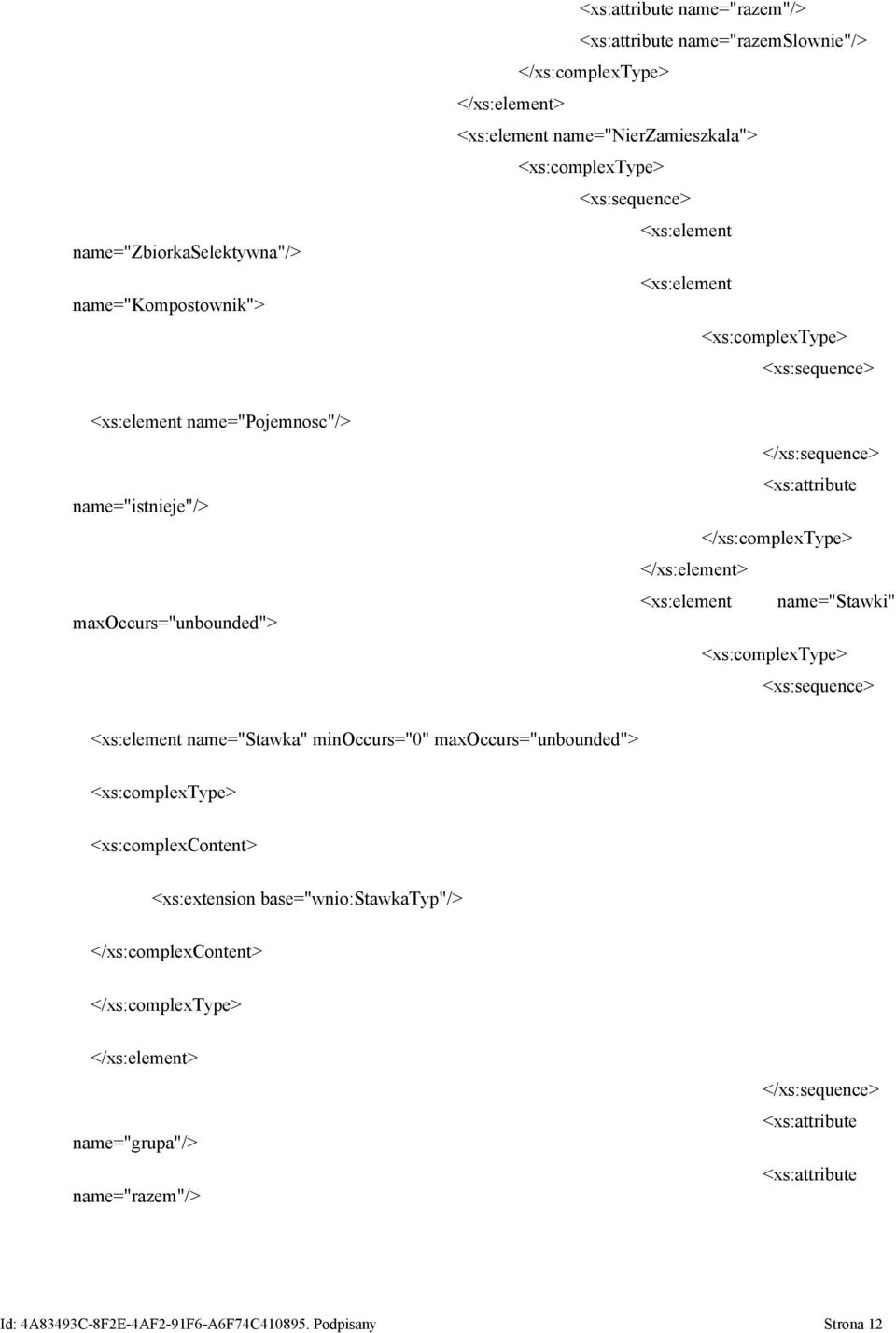 name="stawka" minoccurs="0" maxoccurs="unbounded"> <xs:complexcontent> <xs:extension base="wnio:stawkatyp"/>