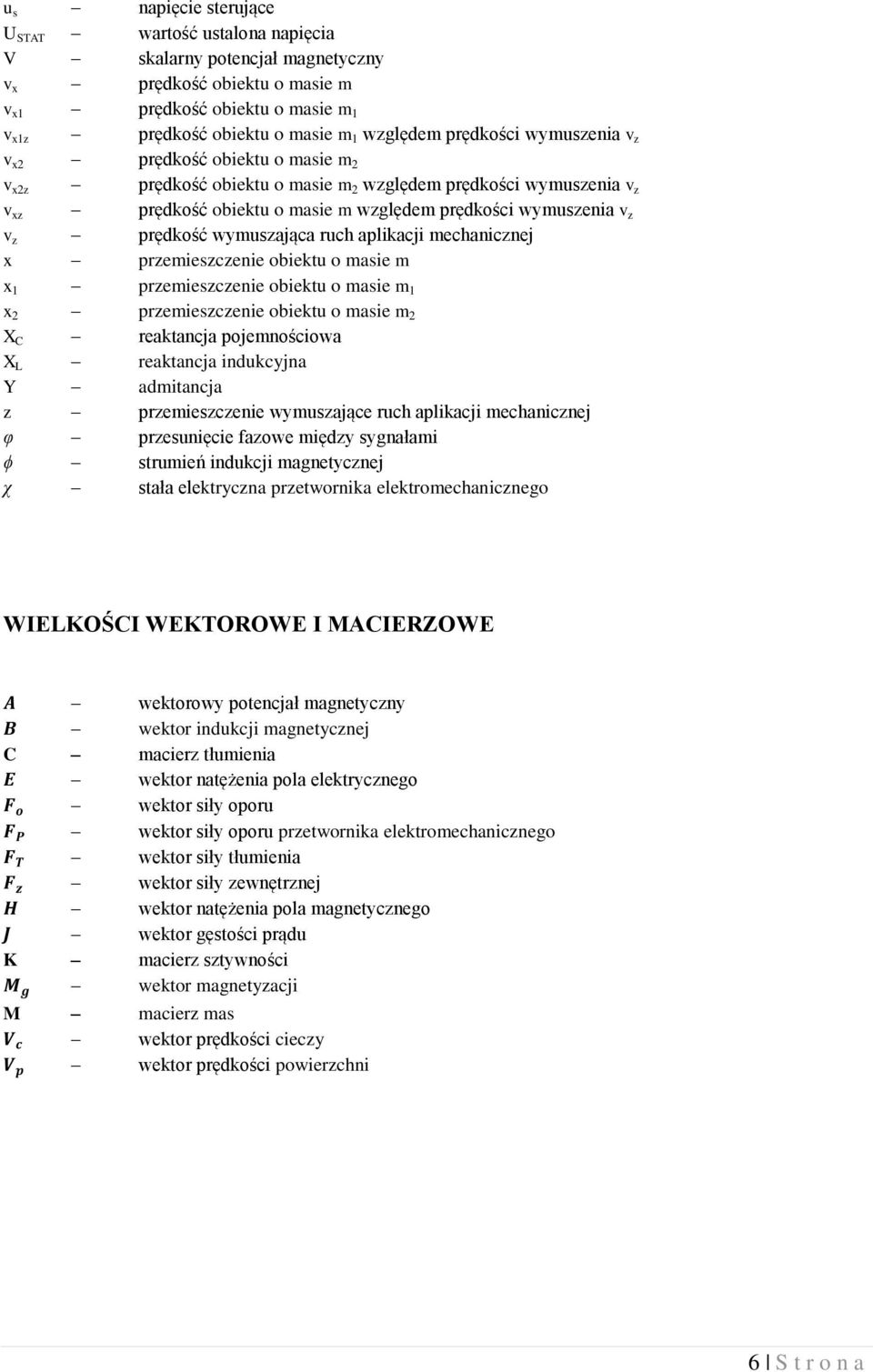 aplikacji mechanicnej x premiescenie obiektu o masie m x premiescenie obiektu o masie m x premiescenie obiektu o masie m X C reaktancja pojemnościowa X L reaktancja indukcyjna Y admitancja