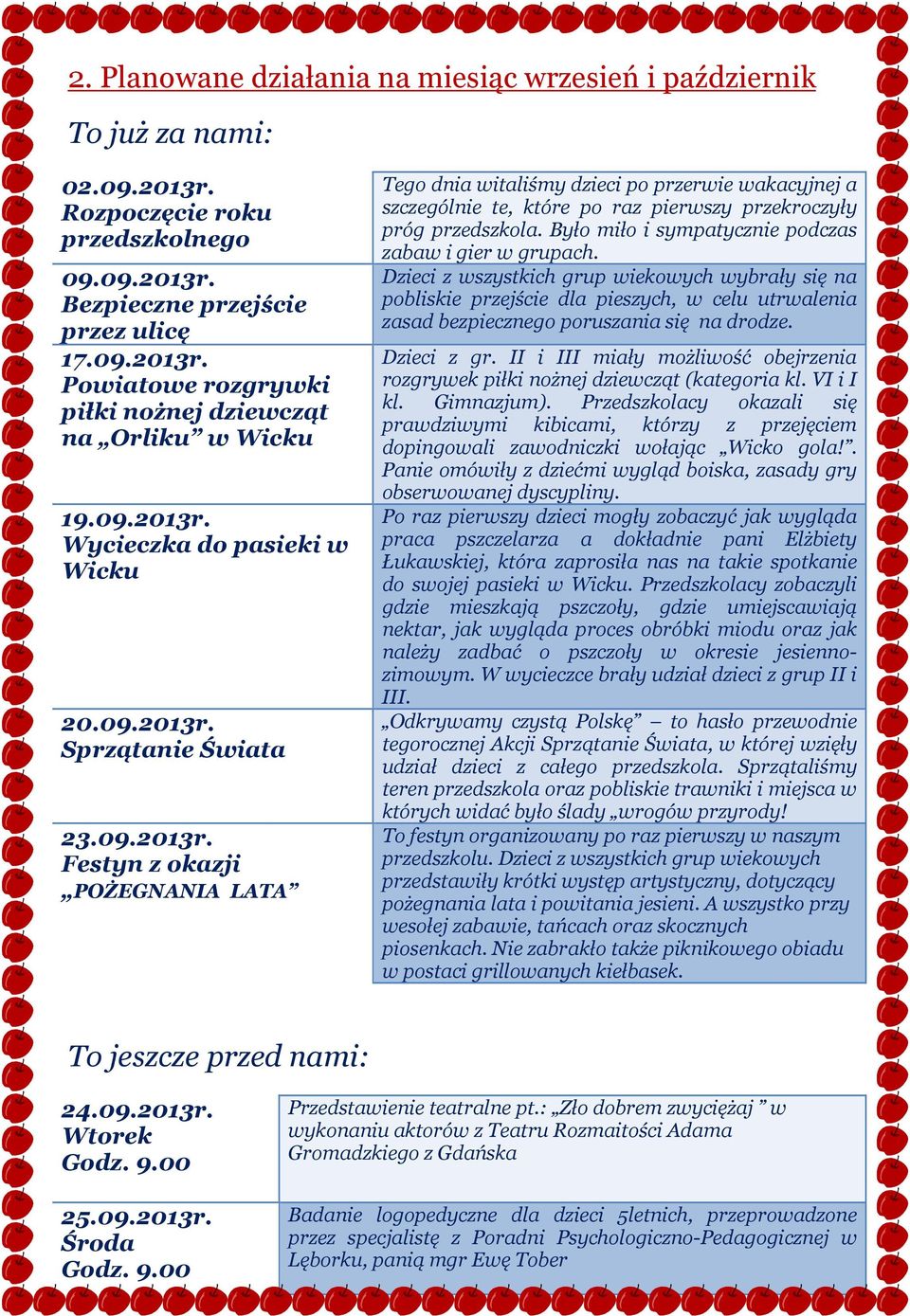 Było miło i sympatycznie podczas zabaw i gier w grupach.