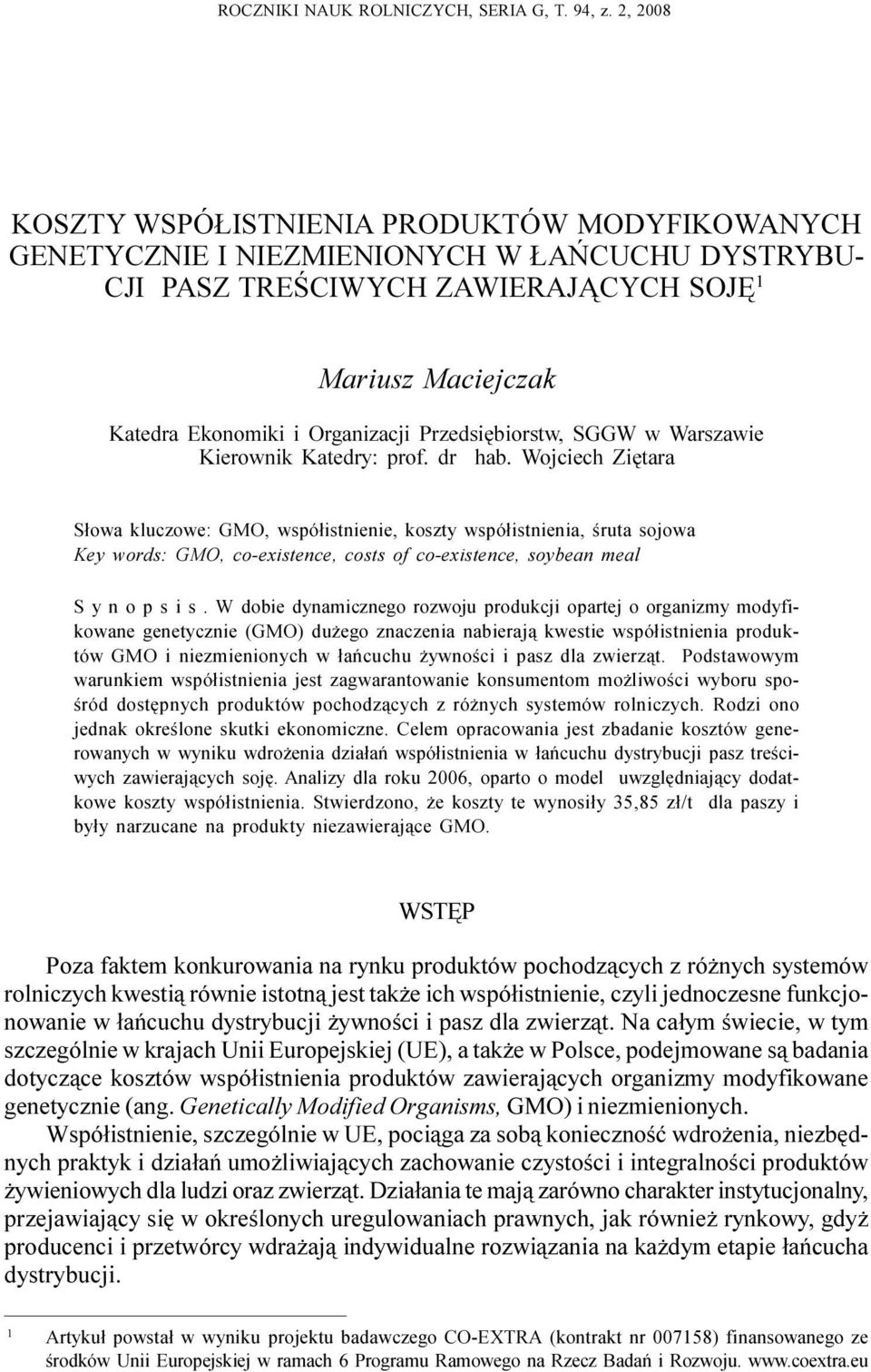 Przedsiêbiorstw, SGGW w Warszawie Kierownik Katedry: prof. dr hab.