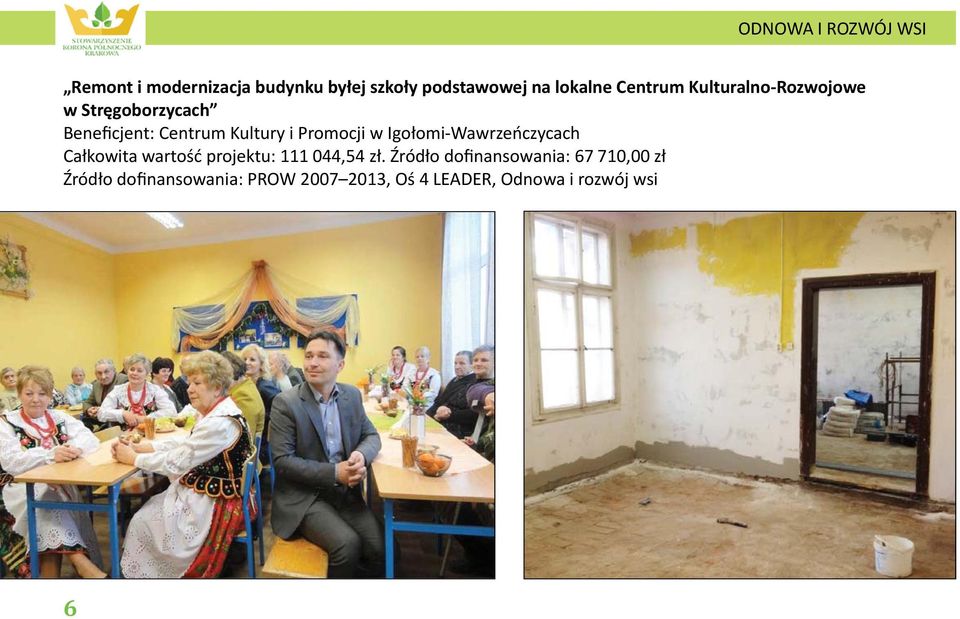 w Igołomi-Wawrzeńczycach Całkowita wartość projektu: 111 044,54 zł.