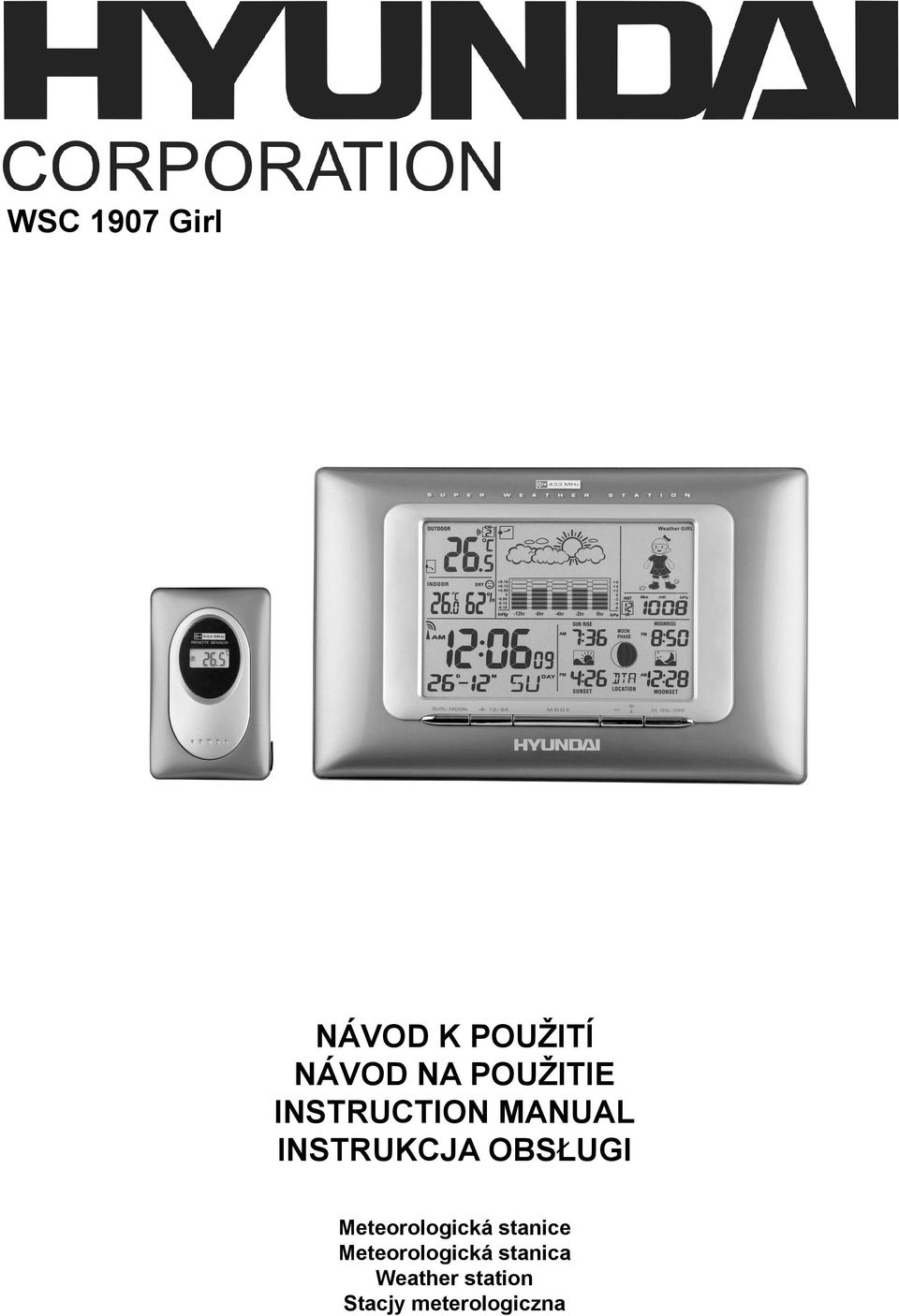 OBSŁUGI Meteorologická stanice