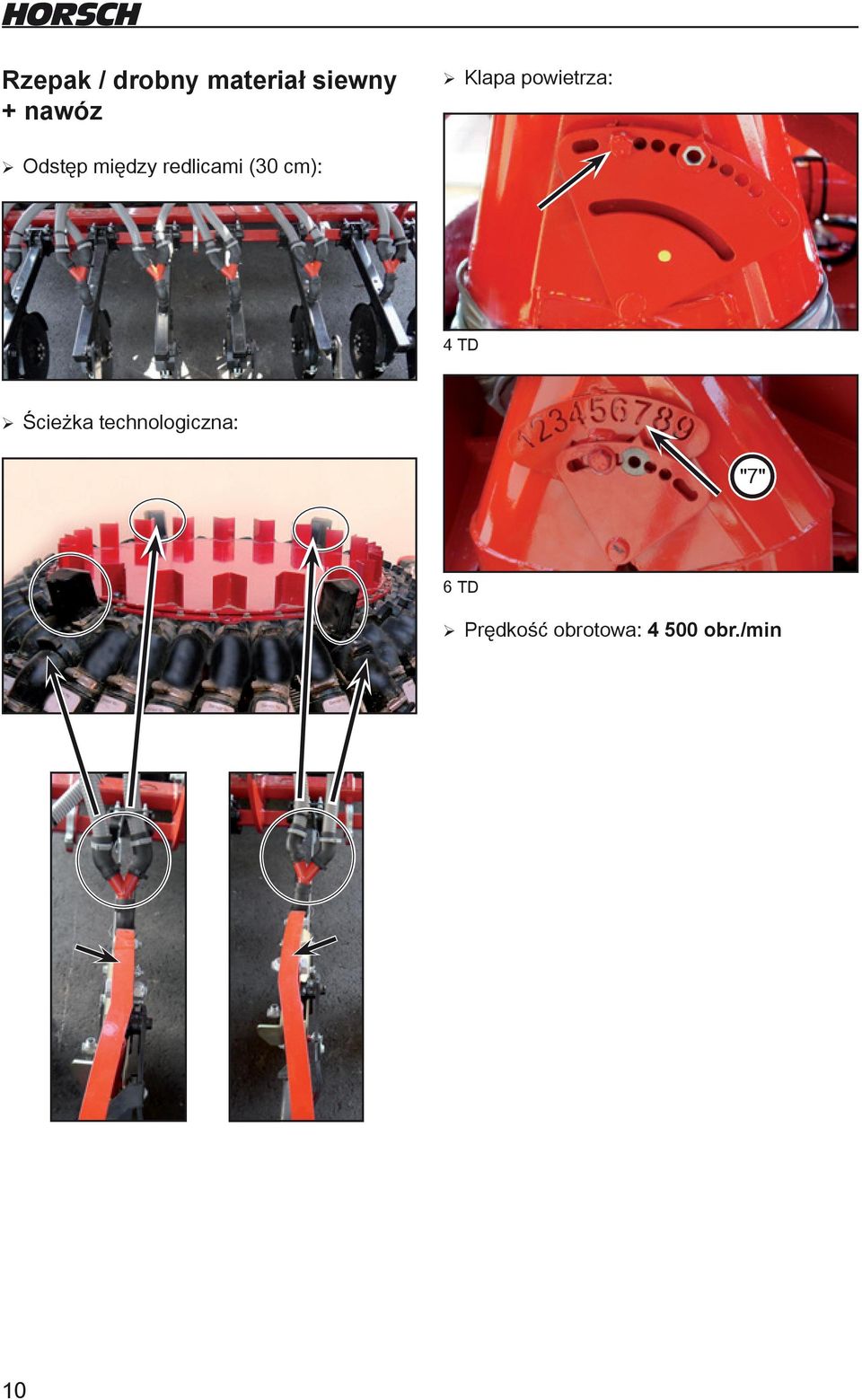 redlicami (30 cm): 4 TD ¾Ścieżka