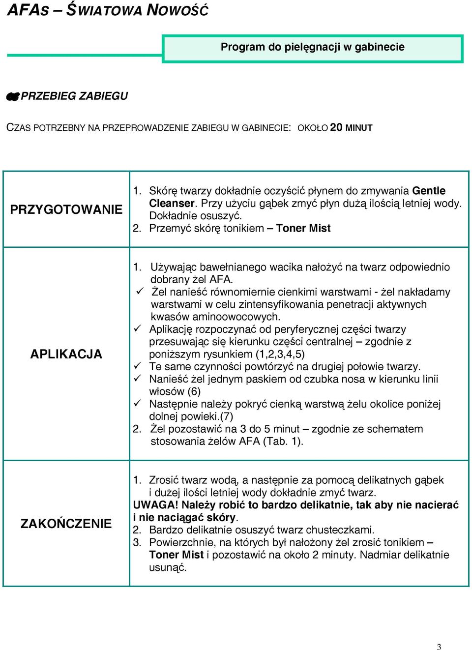 Żel nanieść równomiernie cienkimi warstwami - żel nakładamy warstwami w celu zintensyfikowania penetracji aktywnych kwasów aminoowocowych.