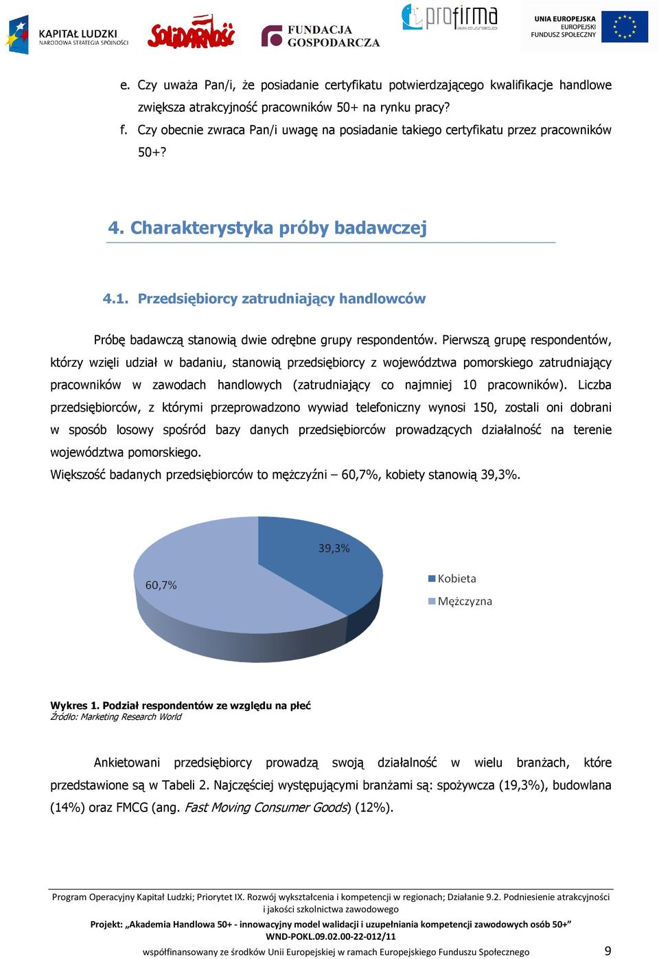 Przedsiębiorcy zatrudniający handlowców Próbę badawczą stanowią dwie odrębne grupy respondentów.