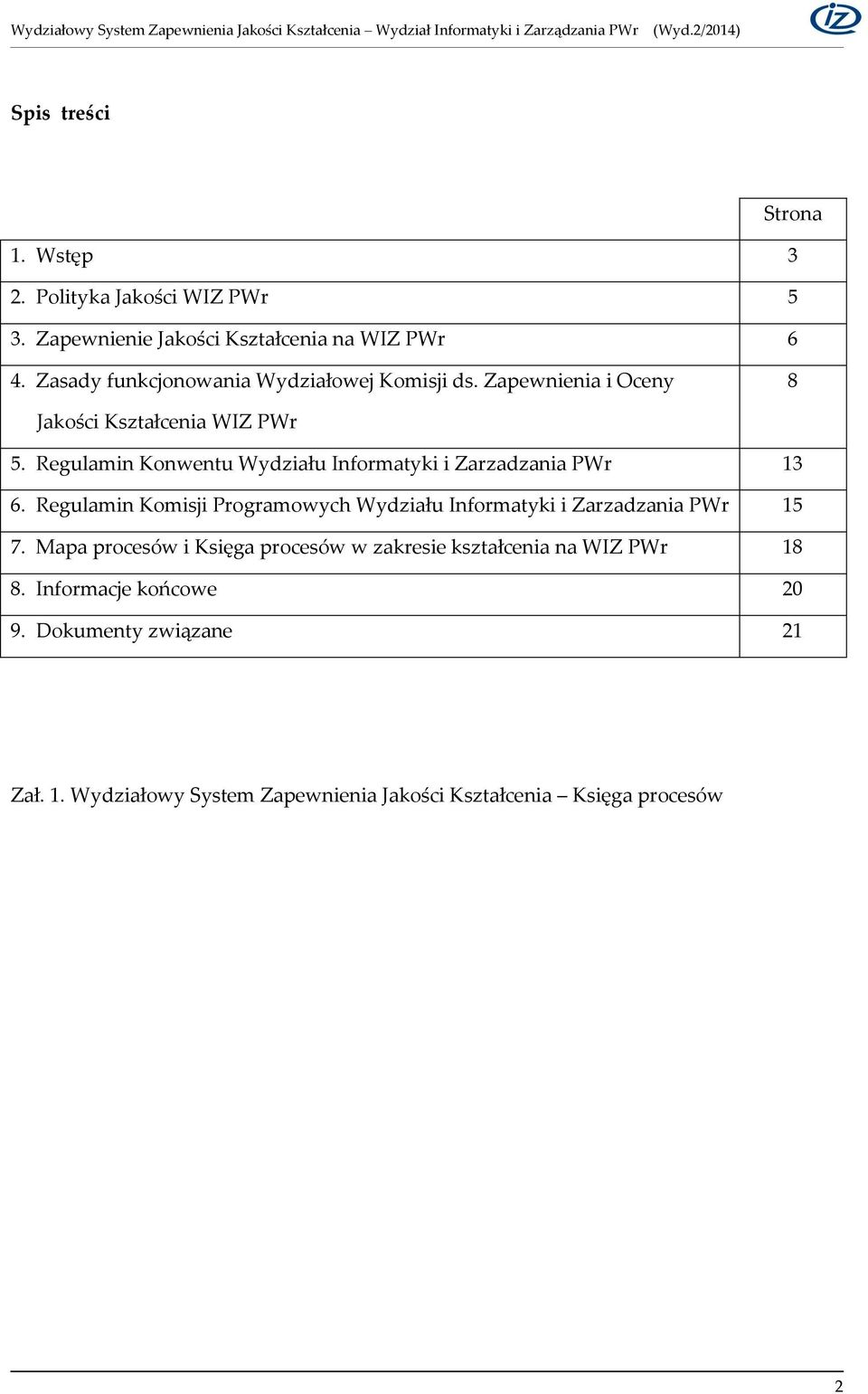 Regulamin Konwentu Wydziału Informatyki i Zarzadzania PWr 13 6.