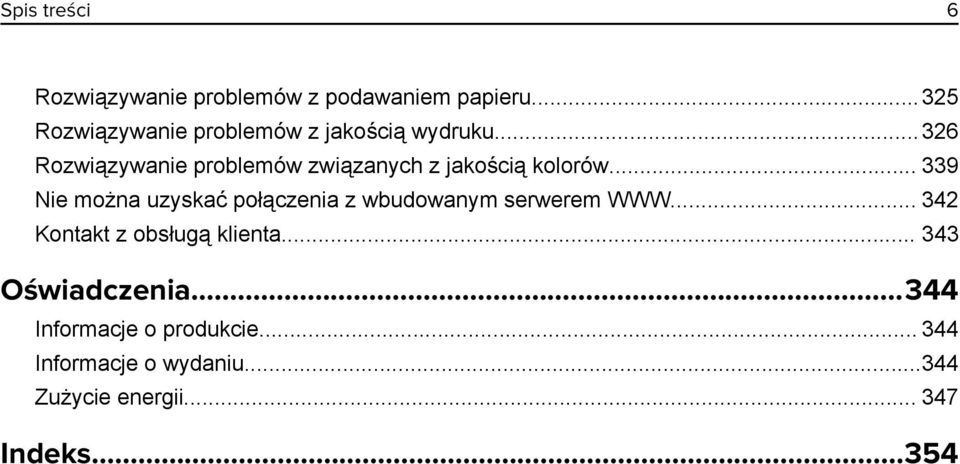 ..326 Rozwiązywanie problemów związanych z jakością kolorów.