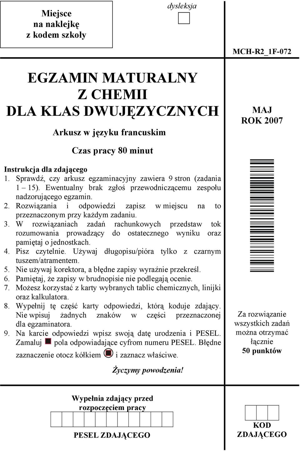 Rozwiązania i odpowiedzi zapisz w miejscu na to przeznaczonym przy każdym zadaniu. 3.