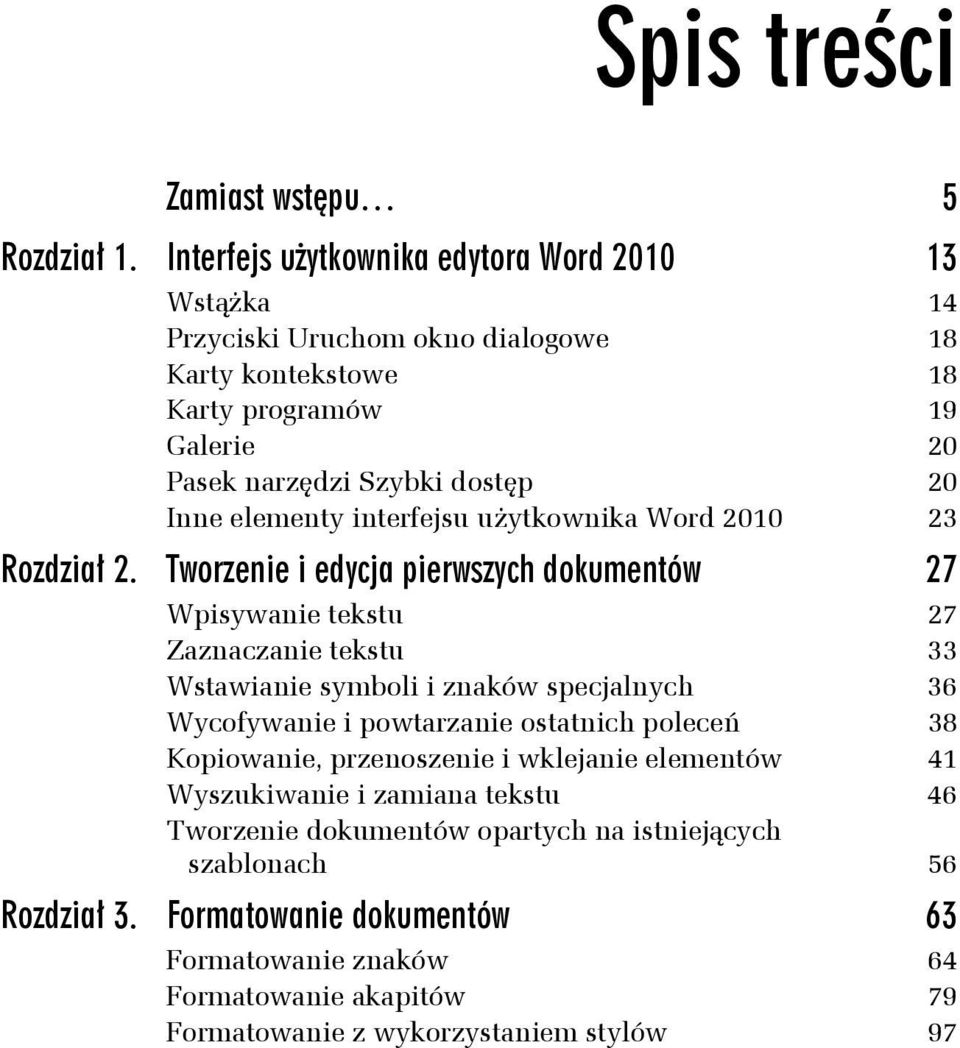 elementy interfejsu użytkownika Word 2010 23 Rozdział 2.