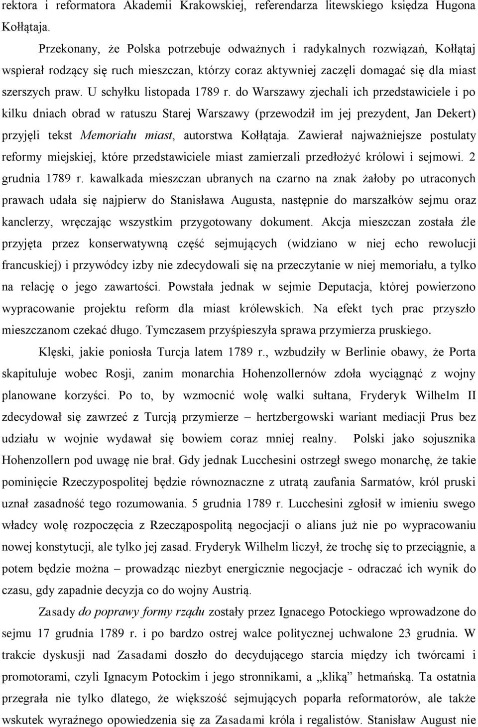 U schyłku listopada 1789 r.