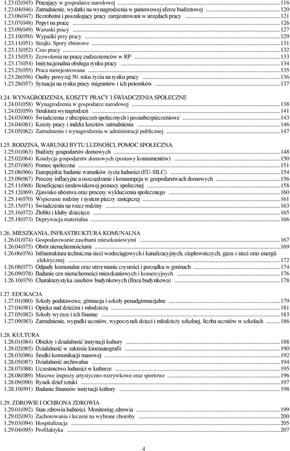 .. 133 1.23.17(054) Instytucjonalna obsługa rynku pracy... 134 1.23.25(055) Praca nierejestrowana... 135 1.23.26(056) Osoby powyżej 50. roku życia na rynku pracy... 136 1.23.28(057) Sytuacja na rynku pracy migrantów i ich potomków.