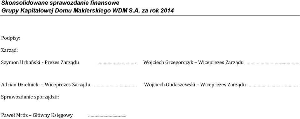 .. Adrian Dzielnicki Wiceprezes Zarządu.