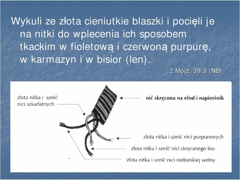 sposobem tkackim w fioletową i czerwoną