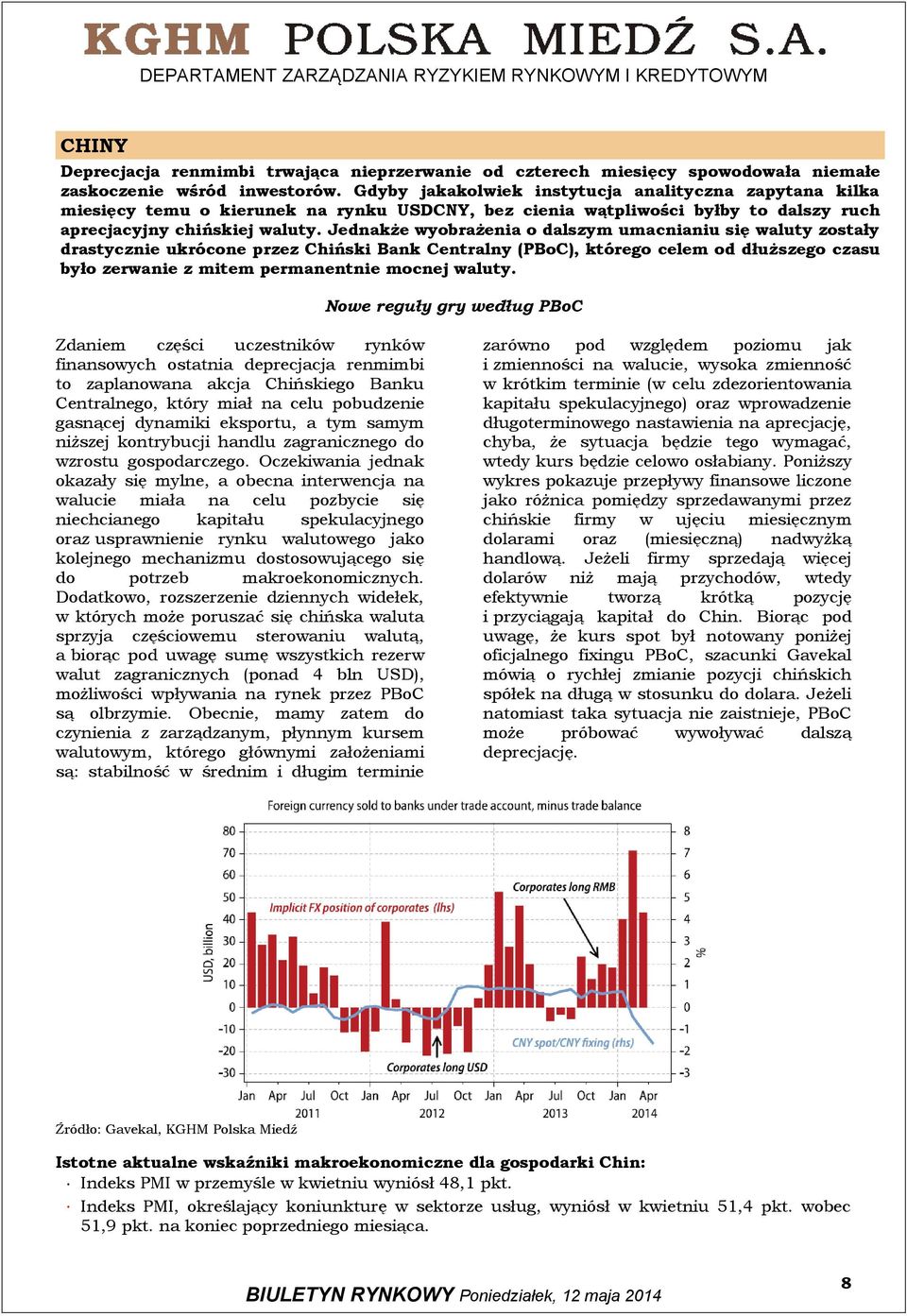 Jednakże wyobrażenia o dalszym umacnianiu się waluty zostały drastycznie ukrócone przez Chiński Bank Centralny (PBoC), którego celem od dłuższego czasu było zerwanie z mitem permanentnie mocnej