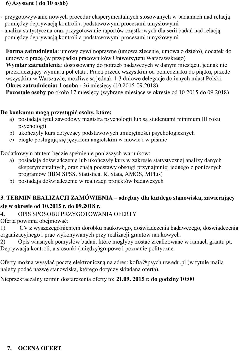 2018) Pozostałe osoby po około 17 miesięcy (wybrane miesiące w okresie od 10.2015 do 09.